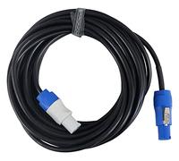 Pronomic Power Twist 10 Cavo di Alimentazione - Cavo per alimentare casse attive e fari - Spina compatibile PowerCon - Cavo (H05VV-F) con 3x 1,5 mm² - Lunghezza: 10 m - Nero