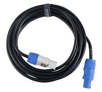 Pronomic Power Twist 5 Cavo di alimentazione - Cavo per l'alimentazione di altoparlanti e fari attivi - Spina compatibile con PowerCon - Cavo (H05VV-F) con 3 x 1,5 mm² - Lunghezza: 5 m - Nero