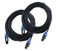 Pronomic pro-line BOXSP2-10 Cavo Altoparlante 2x 2,5 mm² - 1 Coppia Di Cavi Professionali Per Casse DJ & PA - Lunghezza: 10 m - Connettore: 2 Poli Compatibile Speakon - Morsetto A Compressione - Nero