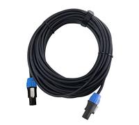 Pronomic pro-line BOXSP2-15 Cavo Altoparlanti 2x2,5mm², 15m, Professionale per DJ & PA, Connettore 2 Poli Speakon, Morsetto a Pressione, Sollievo Trazione, Nero.