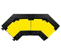 Pronomic Protector 2-100CA V3 45° Pezzo Angolare Per Passacavi 2x Set | Connettore angolare 45° per rampa cavi/protezione passaggio, Connettore a coda di rondine, Resistente fino a 7, 5 cm, Peso: 1