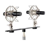 Pronomic SCM-1 Set Microfono Condensatore Small-Diaphragm Stereo con 2 mic, barra stereo a T, 2 supporti antivibrazione e valigetta. Perfetto per registrazioni overhead di alta qualità in studio e pa