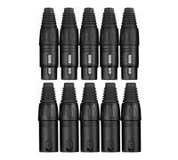 Connettore XLR 5 Maschio & 5 Femmina Cavo Audio DJ Spine Adattatori Cannon Set