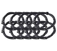 Pronomic Set da 10 XFXM-2.5 Cavi Microfono (2,5m lunghezza, XLR female 3 poli -> XLR male 3 poli, connettori saldati a mano, resistenti ad acidi e oli, sgancio a vite) nero