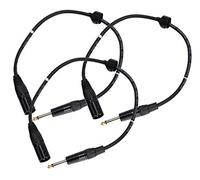 Pronomic SET da 3 Stage JMXM-0,5 Cavo Jack/XLR 0,5m (non bilanciato schermato, XLR maschio 3 poli su jack mono 6,3 mm, in ascia a strappo) nero