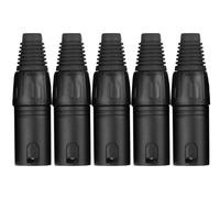 Pronomic 5 connettori XLR maschio Set nero