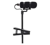 Pronomic SET MCM-100SB Microfono a Clip con Supporto (Microfono a Condensatore, Collo d'Oca, Supporto per Sax, Ottoni, Cajon e simili, Alimentazione Phantom, Adattatore XLR, Custodia) nero