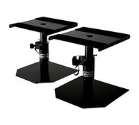 Pronomic SLS-15 Supporti da Tavolo per Monitor da Studio (2 supporti robusti per casse da studio, design basso, regolabile in altezza da 18,5 cm a 27,5 cm, superficie con strisce in gomma piuma) Nero