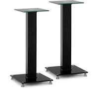 Pronomic SLS-282L BK supporti per diffusori: design elegante con 2 lastre di vetro, altezza regolabile 73 cm, portata 10 kg ciascuno, gestione cavi nascosta. Ideale per monitor o impianti Hi-Fi. Nero