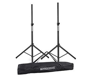 Pronomic SPS-1A Supporto per Casse in Alluminio 2x Set con Borsa, 5 cm | Struttura a treppiede stabile e extra larga, Rinforzi aggiuntivi, Grandi viti a morsetto per il fissaggio, Peso: ca. 2, 5 cm