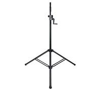 Pronomic SPS-C-10AS Statore a Manovella - Supporto per casse in acciaio e alluminio - Estendibile fino a 2,42 m - Base extra larga con diametro di 1,6 m - Capacità di carico: max 80 kg - Nero