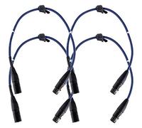 Pronomic Stage DMX3-0, 5 Cavo DMX 0, 5m Set da 4, Cavi DMX professionali
