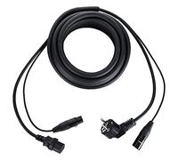 Pronomic Stage EUIECD-10 Cavo Ibrido CEE/DMX - Cavo combinato da 10 m per alimentazione e segnale DMX - per collegare effetti luce DMX - supporta fino a 6A - nero