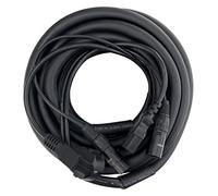 Pronomic Stage EUIECX-10 Cavo Ibrido Spina Schuko a Presa IEC, XLR/XLR 10m | Cavo combinato per alimentazione e segnale, Niente più grovigli di cavi nel collegamento alle casse attive, Colore: nero