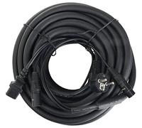 Pronomic Stage EUIECX-15 Cavo Ibrido Spina Schuko a Presa IEC, XLR/XLR 15m | Cavo combinato per alimentazione e segnale, Niente più grovigli di cavi nel collegamento alle casse attive, Colore: nero