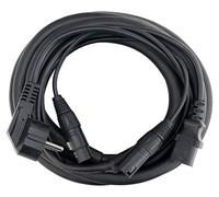 Pronomic Stage EUIECX-6 Cavo Ibrido Spina Schuko a Presa IEC, XLR/XLR 6m | Cavo combinato per alimentazione e segnale, Niente più grovigli di cavi collegando casse attive, Cavo di potenza 3x0