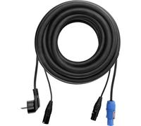 Pronomic Stage EUPPD-10 Cavo Ibrido Euro/PowP/DMX Compatibile, Colore: nero | Cavo combinato per alimentazione e segnale, Niente più grovigli di cavi collegando effetti luce controllati da DMX