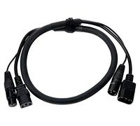 Pronomic Stage IECD-1 Cavo Ibrido DMX C/DMX (cavo combinato per alimentazione e segnale DMX, lunghezza: 1 m) Nero
