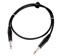 Pronomic Stage INST-1 Cavo Strumento Jack 1m nero, Connettori: jack 6 | Ideale come cavo di collegamento tra effetti ecc., 3 mm, Lunghezza: 1 m, Colore guaina: nero, Rame senza ossigeno
