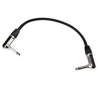 Pronomic Stage INST-A-030 Cavo Jack (6,3 mm Connettore Angolare, Cavo Patch, Connessione Per Effetti, Lunghezza 0,3 m) Nero