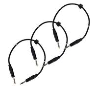 3x Cavo Jack Audio Stereo 6,3mm 1/4 Maschio Maschio 0,5m per Strumenti Musicali