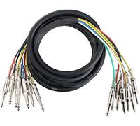 Pronomic Stage MJJ8-3 Cavo Multicore 8 x 6,3 mm Jack mono a 8 x 6,3 mm Jack mono 3 m