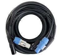 Pronomic Stage PPD-10 Cavo Ibrido Powerplug/DMX, Cavo di potenza 3x 0 | Cavo combinato per alimentazione e segnale, Niente più grovigli di cavi nel collegamento a effetti luce controllati via DMX