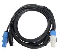 Pronomic Stage PPD-2.5 Cavo Ibrido Powerplug/DMX, Cavo di potenza 3x 0 | Cavo combinato per alimentazione e segnale, Niente più grovigli di cavi nel collegamento a effetti luce controllati DMX
