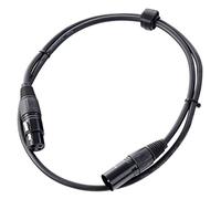 Pronomic Stage XFXM-1 Cavo Microfono XLR 1 m Nero, Lunghezza: 1m, 226 mm² | Connettori: XLR femmina 3 poli ? XLR maschio 3 poli, Sezione conduttore: 0, 226 mm², Colore guaina: nero, Sgancio a vite