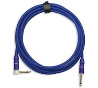 Pronomic Trendline INST-A-3B Cavo jack 3m (Cavo professionale per chitarra/strumento, jack 6,3mm, placcato oro 24 carati, guaina esterna flessibile e robusta, incl. fascia a strappo) blu