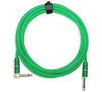 Pronomic Trendline INST-A-3NG Cavo jack 3m (Cavo professionale per chitarra/strumento, jack 6,3mm, placcato oro 24 carati, guaina esterna flessibile e robusta, incl. fascia a strappo) verde