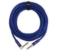 Pronomic Trendline INST-A-6B Cavo jack 6m (Cavo professionale per chitarra/strumento, jack 6,3mm, placcato oro 24 carati, guaina esterna flessibile e robusta, incl. fascia a strappo) blu