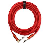 Pronomic Trendline INST-A-6R Cavo jack 6m (Cavo professionale per chitarra/strumento, jack 6,3mm, placcato oro 24 carati, guaina esterna flessibile e robusta, incl. fascia a strappo) rosso