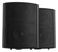 Pronomic USP-660 BK Coppia Diffusori da Parete HiFi - Diffusori a 2 Vie in Set - Ideali per Ristorazione e Terrazza - Inclusa Staffa da Parete per Fissaggio - 240W Potenza - Nero