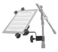 Pronomic UTH-20 Supporto Universale per Tablet PC (adatto a tutte le dimensioni comuni, con morsetto per stativo, regolabile senza gradini) Nero