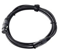 Pronomic XFXM-2.5 Cavo microfono (2,5m lunghezza, XLR female 3 poli -> XLR male 3 poli, connettori saldati a mano, resistente a acidi e oli, sgancio a fascetta) nero