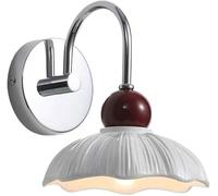 Prononi con luci E 26 Base Crema Speccine Interno, Lampada in Resina, Luce da Letto Mano a Parete, Adatto per Il Soggiorno Studio Restauranti Fareding Fix-White (BLA