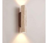 Prononi con pareti di Marmo Lampada da Parete cilindri Verso Il Basso Striscia Light Vintage Travertine Long Wall Montaggio (23 cm)