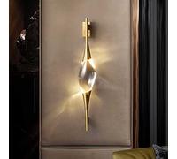 Prononi murali, 2022 Luce moderna Spotlight di lusso, 7W Lampada da parete in cristallo di rame, Luce di sfondo del design a forma di goccia d'acqua, Lucina a parete creativa Nordica a LED, LED