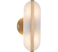 Prononi murali di alabastro naturale Plionate in marmo Sconces Gold Bagno Vanity Wall Set Funte Stone Lampada da parete Modern Alabaster Sconces Luce murale per la camera da letto soggiorno ristorante