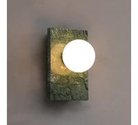 Prononi muro di vetro bianco a parete globale con base di marmo, moderni lampade mondiate a parete g4 g4 apparecchi di illuminazione interno per camera da letto comodino decorazioni per la casa