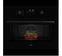PRONTA CONSEGNA - AEG Forno microonde CombiAir con grill e cottura ventilata NKO 5N40 K finitura vetro nero da 60 cm