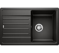 PRONTA CONSEGNA - Blanco IN Lavello una vasca con gocciolatoio LEGRA 45 S 1526083 finitura nero da 78x50 cm - Sopratop