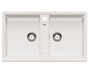 PRONTA CONSEGNA - Blanco Lavello due vasche ZIA 9 1516678 finitura bianco da 86x50 cm - Sopratop