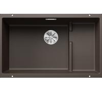 PRONTA CONSEGNA - Blanco Lavello una vasca con gocciolatoio dx integrato SUBLINE 700-U Level 1518398 finitura caffè da 73x46 cm - Sottotop