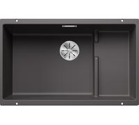 PRONTA CONSEGNA - Blanco Lavello una vasca con gocciolatoio dx integrato SUBLINE 700-U Level 1518973 finitura grigio roccia da 73x46 cm - Sotto