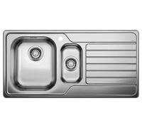 PRONTA CONSEGNA - Blanco Lavello una vasca con vaschetta e gocciolatoio dx DINAS 6 S 1328105 in acciaio inox da 100x50 cm - Sopratop