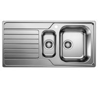 PRONTA CONSEGNA - Blanco Lavello una vasca con vaschetta e gocciolatoio sx DINAS 6 S 1328104 in acciaio inox da 100x50 cm - Sopratop