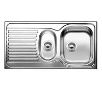 PRONTA CONSEGNA - Blanco Lavello una vasca con vaschetta e gocciolatoio sx TIPO II 6 S 1316495 in acciaio inox da 100x50 cm - Sopratop