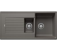 PRONTA CONSEGNA - Blanco Lavello una vasca con vaschetta e gocciolatoio ZIA 6 S 1527390 finitura grigio vulcano da 100x50 cm - Sopratop